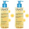 URIAGE Olio detergente struccante, pelle sensibile normale o secca, occhi, viso, labbra 2x100 ml