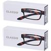 Occhiali da Lettura Glassio Cupertino Colore Tortoise Gradazione +2,0 2x1 St