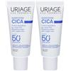 URIAGE BARIEDERM-CICA Crema riparatrice SPF50+, pelle danneggiata al sole, viso e corpo 2x40 ml solare