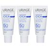URIAGE BARIEDERM-CICA Crema riparatrice SPF50+, pelle danneggiata al sole, viso e corpo 3x40 ml solare