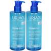 URIAGE DERM-PHY Gel Doccia Dermatologico lenitivo e protettivo senza sapone, pelle sensibile 2x500 ml
