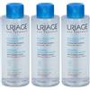 URIAGE Acqua micellare termale pelle normale o secca, viso, deterge, strucca, ammorbidisce 3x500 ml Gel detergente