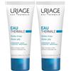 URIAGE Eau Thermale Gel idratante viso con acido ialuronico, pelle sensibile normale o mista 2x40 ml