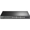 TP-Link JetStream™ 28-Port Gigabit L2 Managed Switch mit 24-Port PoE+ (28 porte), Switch di rete, Nero