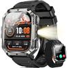 Blackview Smartwatch Uomo, 2.01 Smartwatch Militare Uomo Fitness con Chiamate Bluetooth Orologio Intelligente 115+ Modalità Sportive/900 mAh/Sonno/Cardiofrequenzimetro/Torcia/Bussola per Android IOS