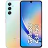 Samsung Galaxy A34 5G Smartphone Android, Display FHD+ Super AMOLED 6.6", 6GB RAM e 128GB di memoria interna espandibile, Batteria 5.000 mAh, Awesome Silver [Versione Italiana]