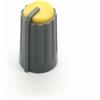 ezqnirk 10pcs REGOLAZIONE MIXER Diametro Della Manopola Diametro 10,5mm Cappo Di Manopola Di Plastica 18mm 270 Gradi Foro Interno A Forma Di D 6 Mm,yellow