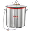 VEVOR Camera a Vuoto in Lega di Alluminio, Secchio a Vuoto 56,8 Litri di Degassamento Sottovuoto per Stampaggio di Resine Stabilizzazione di Legno, Epossidiche Olio Essenziale, Coperchio in Vetro