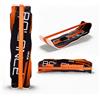 VEVOR Pedana di Equilibrio Esercizio, Tavola di Allenamento Equilibrio Curvo con Cinghia Lunghezza 107 cm Pannello in Legno Massello Carico max 200 kg, Pedana Esercizicio Surf Yoga, Arancione Nero