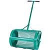 VEVOR Spandiconcime a Rullo per Torba, 67 x 41 cm con Maniglia di Spinta, 4 Altezze Regolabili, Rullo per Torba da Giardino in Acciaio Verniciato a Polvere, per Semi di Erba per Piantagione e Semina