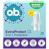 o.b. ExtraProtect Super Plus, confezione da 36 pezzi, con ali di sicurezza aggiuntive, fino al 100% di protezione contro le perdite giorno e notte, per sanguinamento molto abbondante, confezione