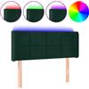 vidaXL Testata LED verde scuro 103x16x78/88 cm in velluto