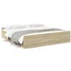 vidaXL Giroletto con cassetti rovere Sonoma 180x200cm materiale legno