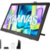 HUION Tavoletta grafica Huion Kamvas 22 (Gen 3) 2,5K 90Hz QHD con display, penna PenTech 4.0 con 16.384 livelli di pressione, 99% sRGB e ΔE<1,5 per l'illustrazione