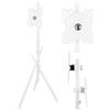 Maclean MC-181 W: Supporto a pavimento per TV, compatibile con schermi da 27 a 55 pollici, standard VESA 200x200, per televisori fino a 60 kg. Base autoportante, colore bianco