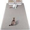 ondware Tappetino per lettiera per gatto, 120 x 80 cm, impermeabile, antiscivolo, facile da pulire, lavabile, per lettiera (grigio)