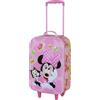 Disney Minni Mouse Kitten-Valigia Trolley Soft 3D, Rosa, 17 x 33 x 52 cm, Capacità 26 L