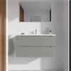 Parama Mobile bagno sospeso 90cm smoke green due cassetti soft-close con lavabo bianco opaco| Bako