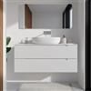 Parama Mobile bagno sospeso 120cm bianco opaco due cassetti soft-close con top | Bako