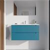 Parama Mobile bagno sospeso 90cm dusk blue due cassetti soft-close con lavabo bianco opaco | Bako