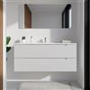Parama Mobile bagno sospeso 120cm bianco opaco due cassetti soft-close con lavabo bianco opaco| Bako
