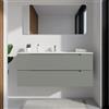 Parama Mobile bagno sospeso 120cm smoke green due cassetti soft-close con lavabo bianco opaco| Bako