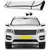 Generico Protezione Parasole per Auto 140×70 cm - Parasole Interno Pieghevole con Rivestimento Riflettente Argento