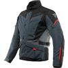 Dainese - Tempest 3 D-Dry, Giacca da Uomo Moto Touring, Giacca Impermeabile, Fodera Termica Rimovibile, Protezioni su Spalle e Gomiti, Ebano/Nero/Rosso Lava, 58