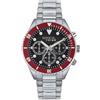 Breil Orologio UOMO OVERHAND quadrante BI-COLORE NERO, ROSSO movimento CRONOGRAFO QUARZO e BRACCIALE ACCIAIO ARGENTO EW0714