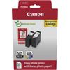 Canon ORIGINAL Canon Value Pack nero / ciano / magenta / giallo PG-585+CL586 + 10x15 cm Fotopapier 50 Blatt ~360 Seiten