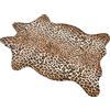 Macevia - Tappeto con stampa leopardo, 1,1 x 0,7 m, in finta pelle, per casa, ufficio, soggiorno, camera da letto, 1,1 m x 0,7 m