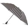Totes InBrella - Ombrello pieghevole grande riciclato con tecnologia di apertura e chiusura automatica, nero, tettoia da 109,2 cm, ombrello trasparente a bolle
