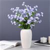 KIJING 6 fiori artificiali non ti scordar di me, steli floreali finti per composizioni in seta fai da te, bouquet di vasi per matrimoni e decorazioni per la casa (viola)