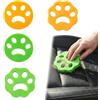 hankousi Set di 4 rimuovi peli di animali domestici per lavatrice, 2 cerchi verdi e 2 a forma di fiore giallo, riutilizzabili per cani e gatti, per bucato, asciugatrice, auto e mobili, per rimuovere