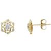 LUXURY MILANO Orecchini a fiore in oro giallo 9kt con zirconi