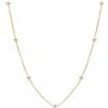 LUXURY MILANO Collana girocollo Luxury Milano in oro giallo 9 carati e zirconi- Lunghezza regolabile 42+3cm