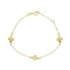LUXURY MILANO Bracciale da bimba in oro giallo 9kt con quadrifogli