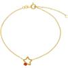 LUXURY MILANO Bracciale da bimba in oro giallo 9kt con stella e coccinella smaltata