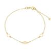 LUXURY MILANO Bracciale in oro giallo 9kt con cerchi pieni e vuoti