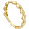 LUXURY MILANO Anello fedina in oro giallo 9kt con cuori
