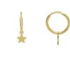 LUXURY MILANO Orecchini a cerchio in oro giallo 9kt con charm stella