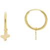 LUXURY MILANO Orecchini a cerchio in oro giallo 9kt con charm farfalla