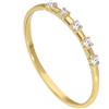 LUXURY MILANO Anello fantasia in oro giallo 9kt con zirconi alternati