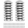 QWORK® 16 Pezzi Maniglie per Mobili Vintage, Pomelli a Forma di Conchiglia per Cassetti Armadio (Argento)
