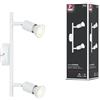 Paulmann 66764 Spot Carolina a 2 luci max. 2x10 Watt plafoniera bianco opaco spot metallo GU10