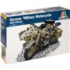 Italeri Modellino Moto Militare Tedesca Con Sidecar ITALERI 1/9, BMW R75 Tipo WWII