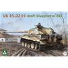 TAKOM Modellino Char Prototipo Vk45.02 (H) Draft Blueprint TAKOM 2191 Al 1:3 5.