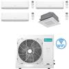 Hisense Climatizzatore Condizionatore Hisense Hi Comfort più Cassetta 4 vie Wifi R32 Quadri Split Inverter 9000 + 9000 + 9000 + 12000 BTU con U.E. 5AMW105U4RQC Classe A++/A+