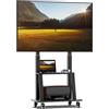 Duiliuu Porta tv da terra mobile Supporto per TV portatile su ruote da 32 a 75 p