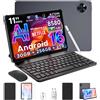 POPUX U11 PRO Android 16 Tablet 11 Pollici, 30GB+256GB/2TB Tablet con Tastiera, 8580mA